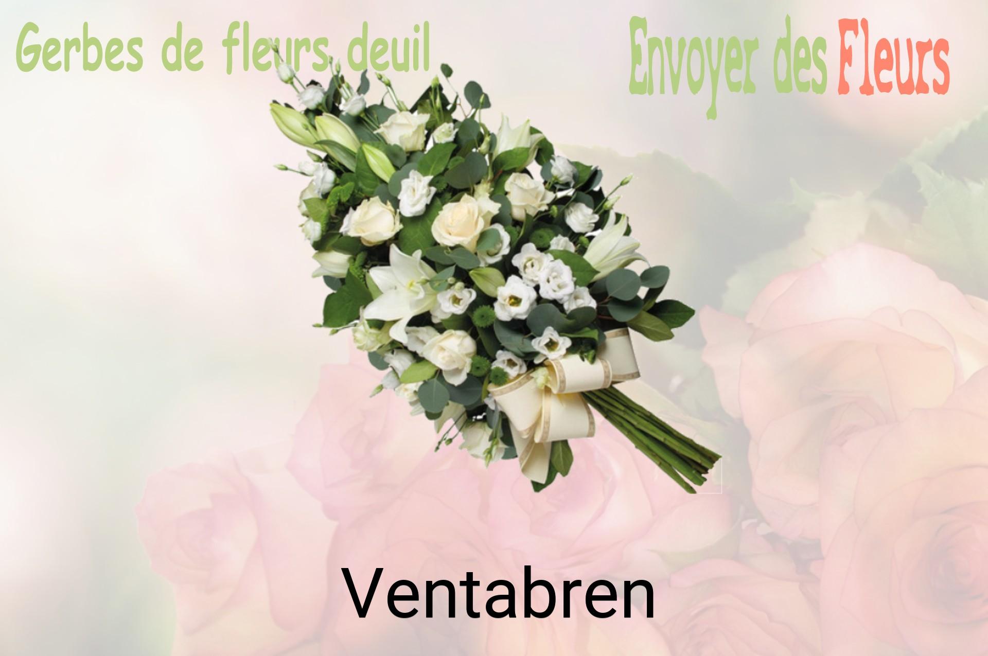 Gerbe de fleurs de deuil livrée à Ventabren